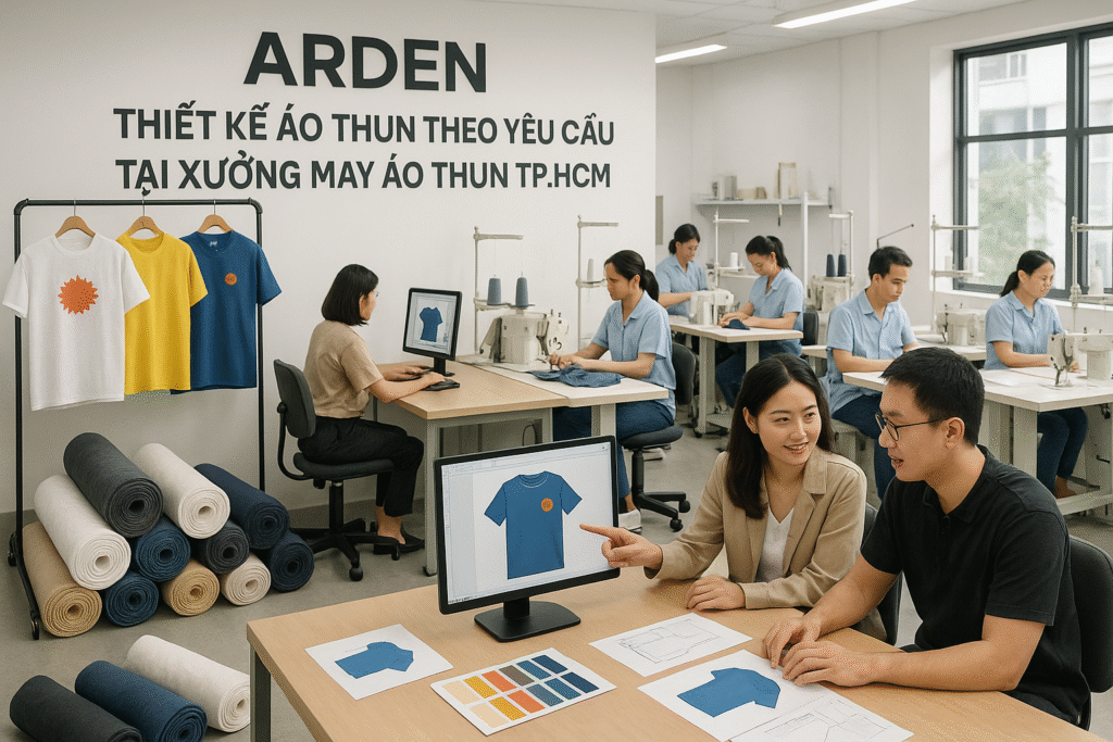 Thiết kế áo thun theo yêu cầu tại xưởng may áo thun TP.HCM
