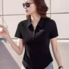Áo thun cotton nguyên chất tay ngắn có cổ