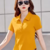 Áo thun cotton nguyên chất tay ngắn có cổ