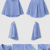 Áo Sơ Mi Caro Xanh Nhỏ Oversize Nam Nữ Dài Tay, Cổ Bẻ, Túi Ngực, Form Rộng Thoải Mái 9c35b1f0 49c0 4410 b385 b33c11d41d1e